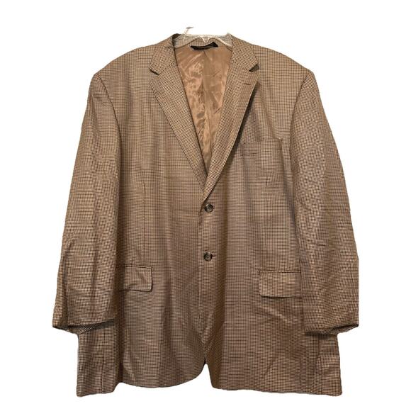 Pronto Moda Italia Blazer 52R Houndstooth Silk Wool Cashmere Lana Lux Sport Coat
